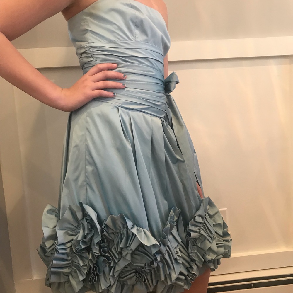 BCBG Maxazria strapless taffeta dress